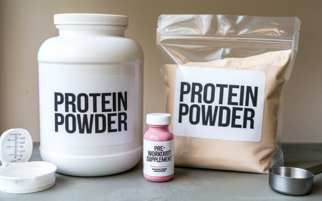 Protein Powder and Pre Workout Supplements