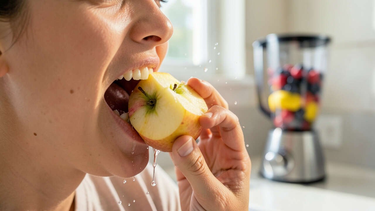 What is the Role of Chewing in Eating Whole Fruit?